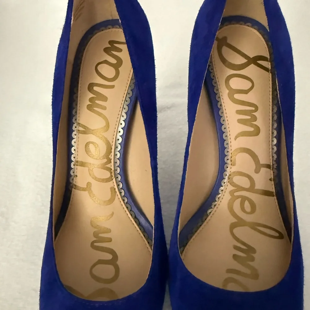 Sam Edelman Women's Hazel Pumps Shoes Suede Cobalt Blue Size 6 M - Picture 10 of 10
